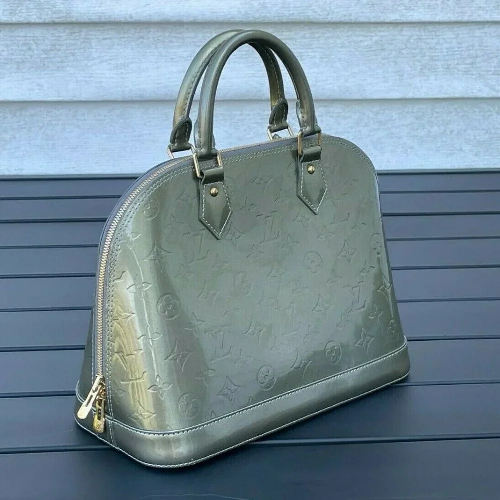 Authetic Louis Vuitton Bag VERNIS Alma PM Rose Florentin Monogram Handbag France - Picture 2 of 12